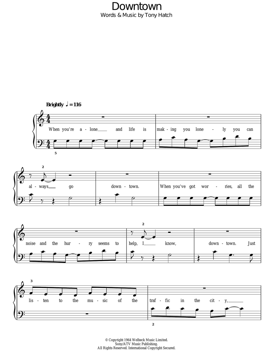 Downtown Downtown Voice scores gallery preview page 1