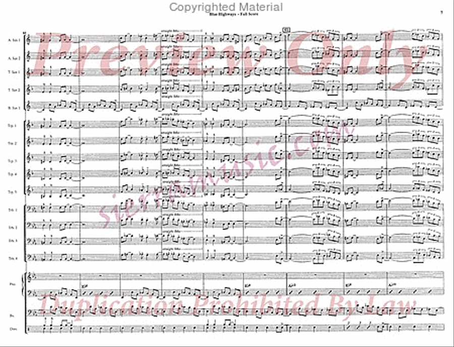 Blue Highways Jazz Ensemble scores gallery preview page 8