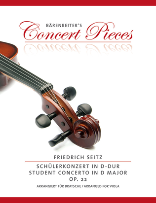 Book cover for Concerto D major op. 22 (Arranged for viola, transposed to G major)