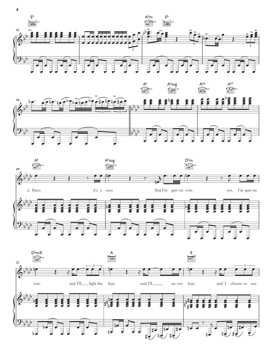 Survival Survival Piano, Vocal, Guitar scores gallery preview page 4