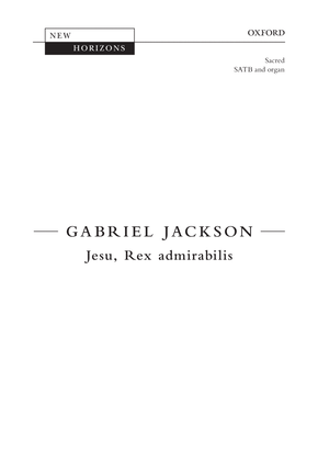 Book cover for Jesu, Rex admirabilis
