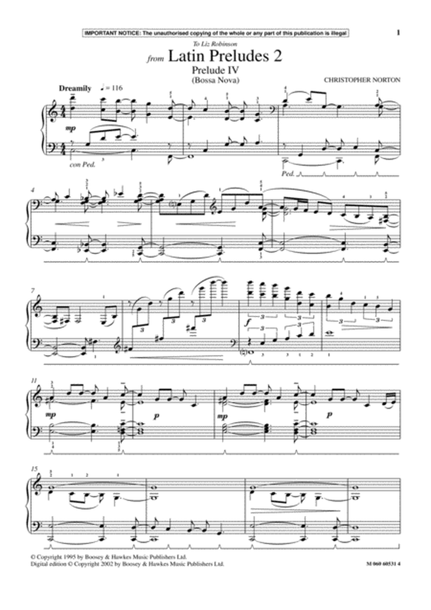 Prelude IV (Bossa Nova) (from Latin Preludes 2)