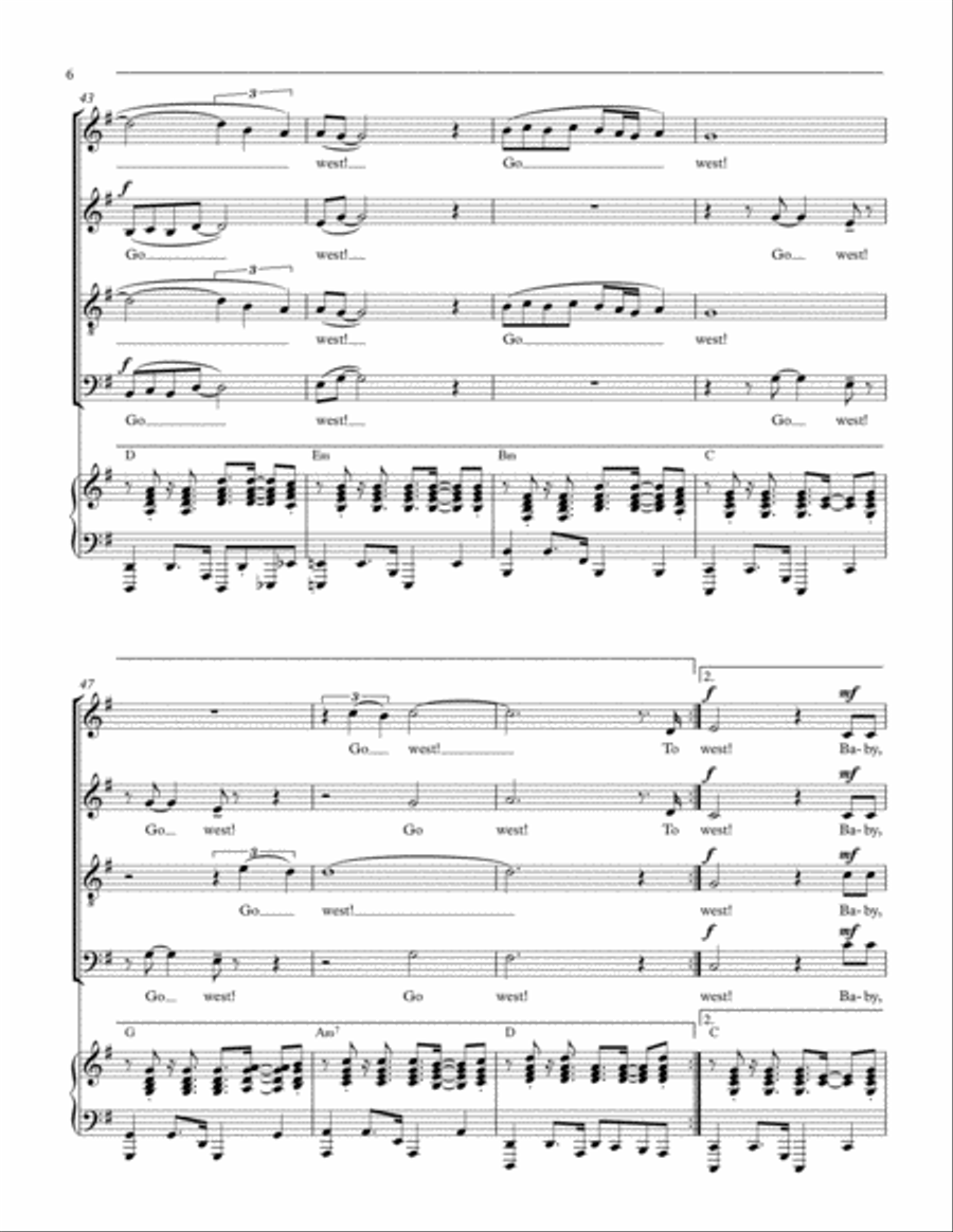 Go West 4-Part scores gallery preview page 6