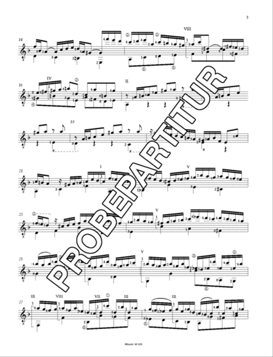 Suite d-Moll (orig. c-Moll) BWV 997 Classical Guitar scores gallery preview page 4