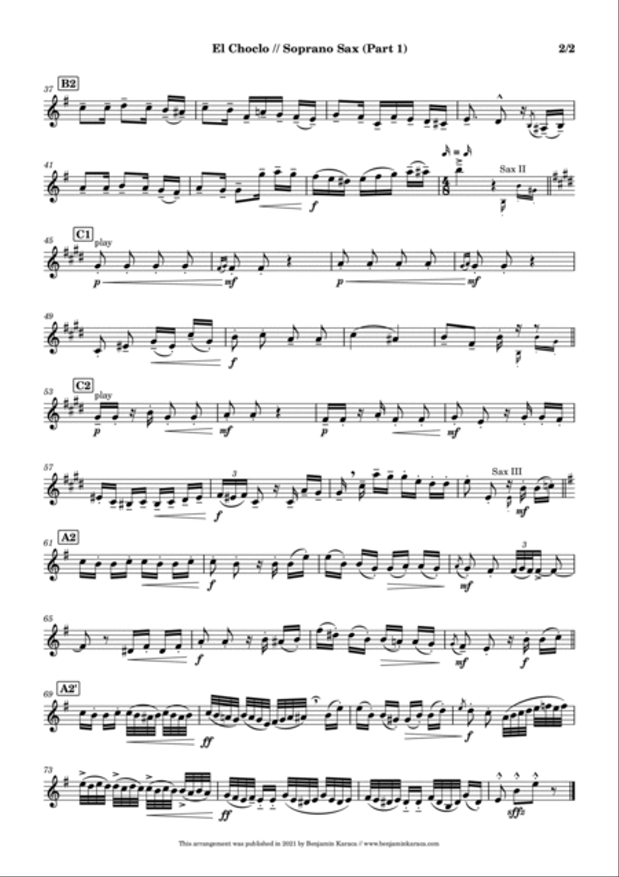 El Choclo Woodwind Trio scores gallery preview page 4