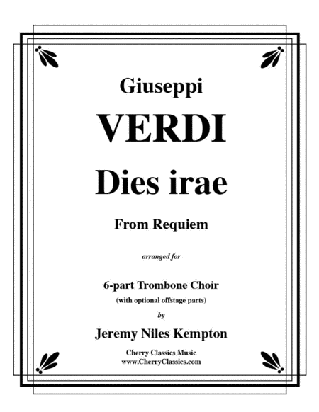 Dies Irae from Requiem for 6-part Trombone Ensemble w. opt. parts image number null
