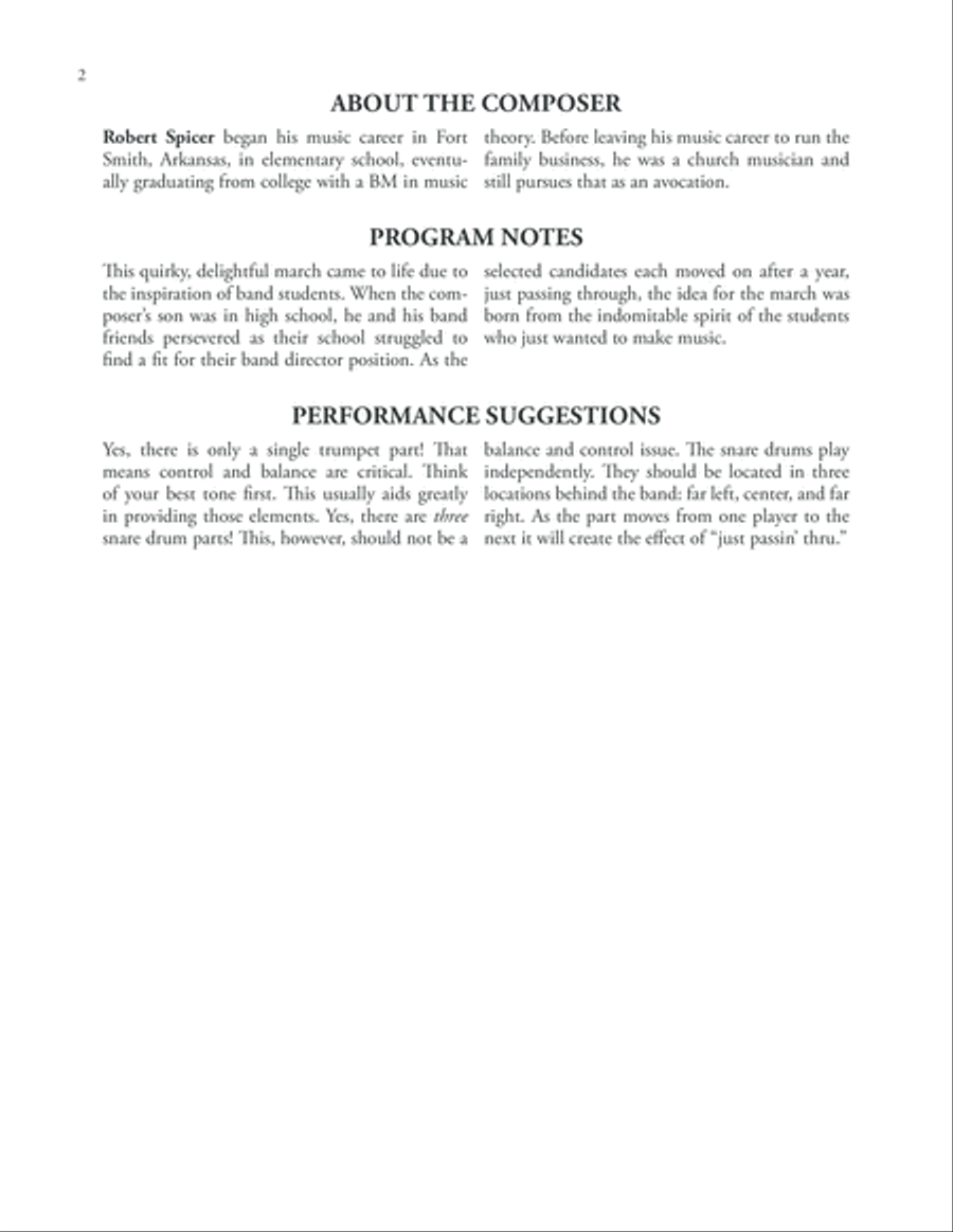 Just Passin' Thru Concert Band scores gallery preview page 2