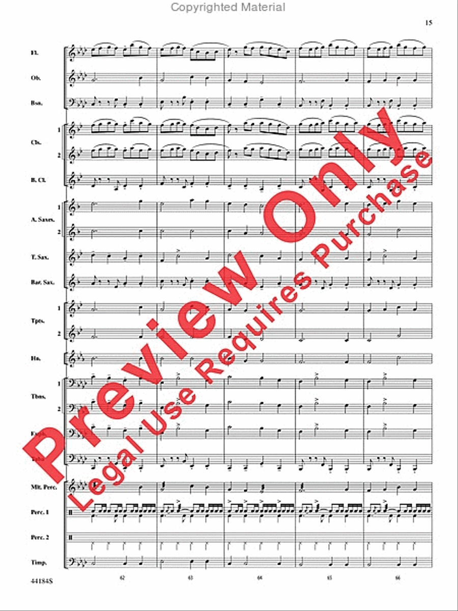 Hsien Concert Band scores gallery preview page 15
