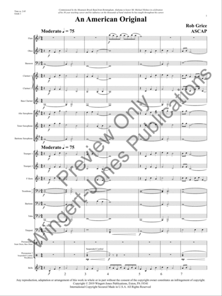 An American Original An American Original Concert Band scores gallery preview page 4