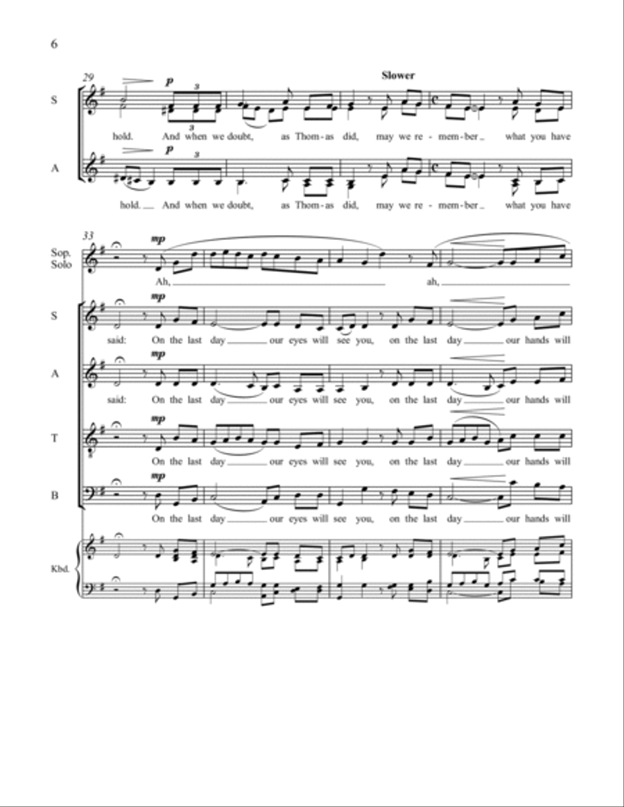 Blest are the eyes that have not seen you SSAATB scores gallery preview page 10