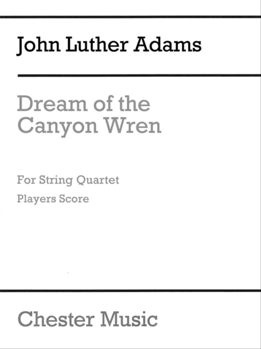 Dream of the Canyon Wren String Quartet scores gallery preview page 1