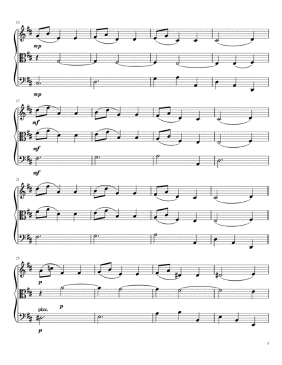 Minuet for String Trio (K. 2) String Trio scores gallery preview page 3