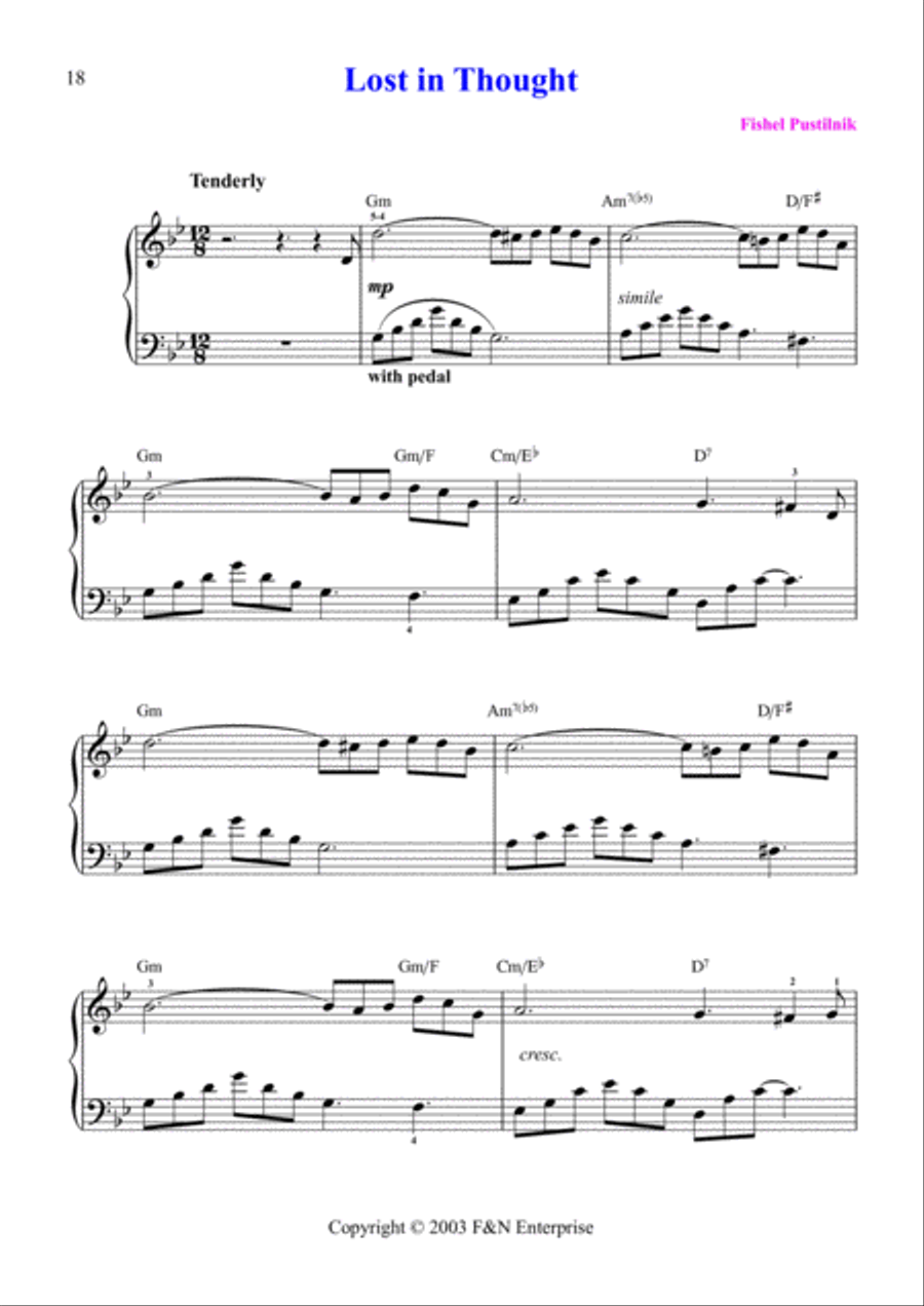 Lost In Thought Piano Solo scores gallery preview page 2