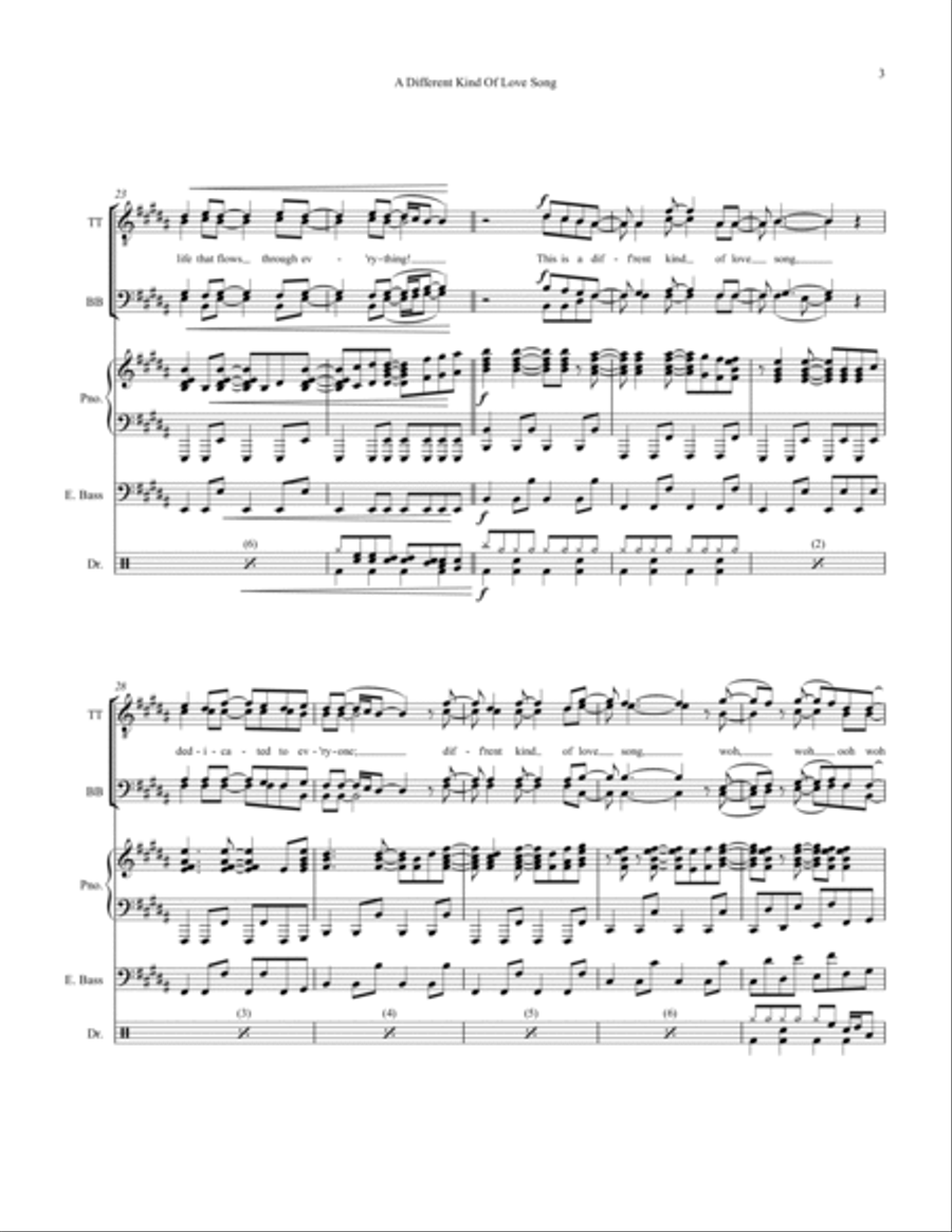 A Different Kind Of Lovesong Small Ensemble scores gallery preview page 3