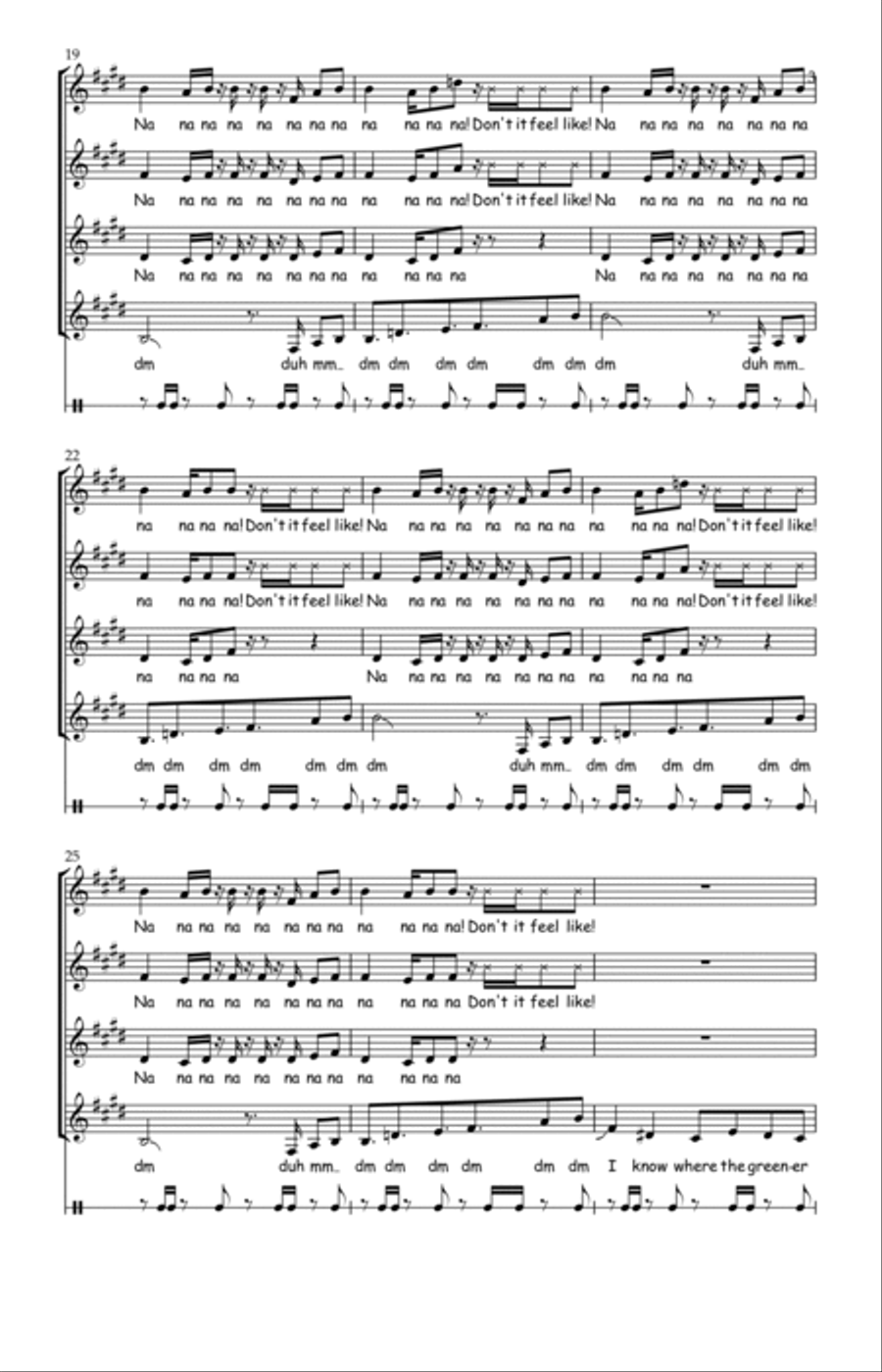 Na Na Na SSAA scores gallery preview page 3