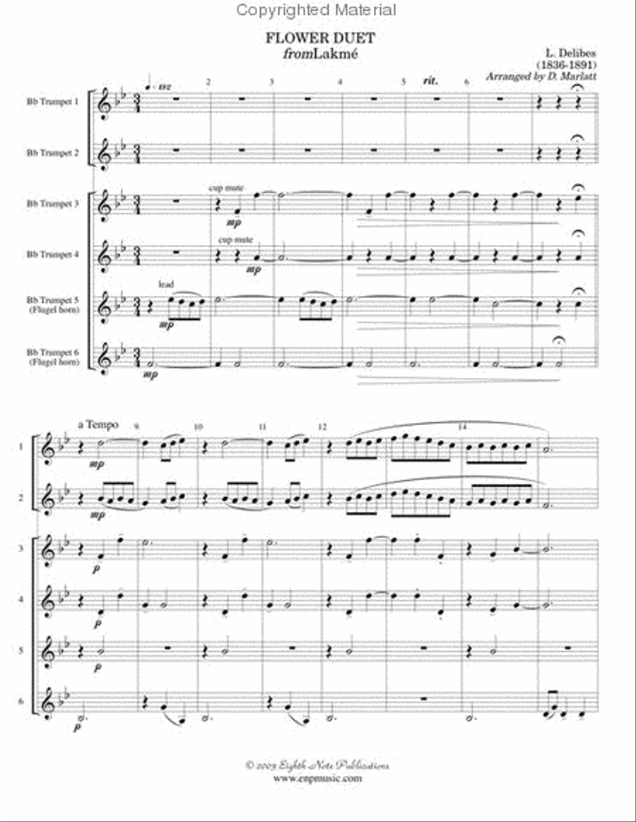 Flower Duet (from Lakme) Small Ensemble scores gallery preview page 2