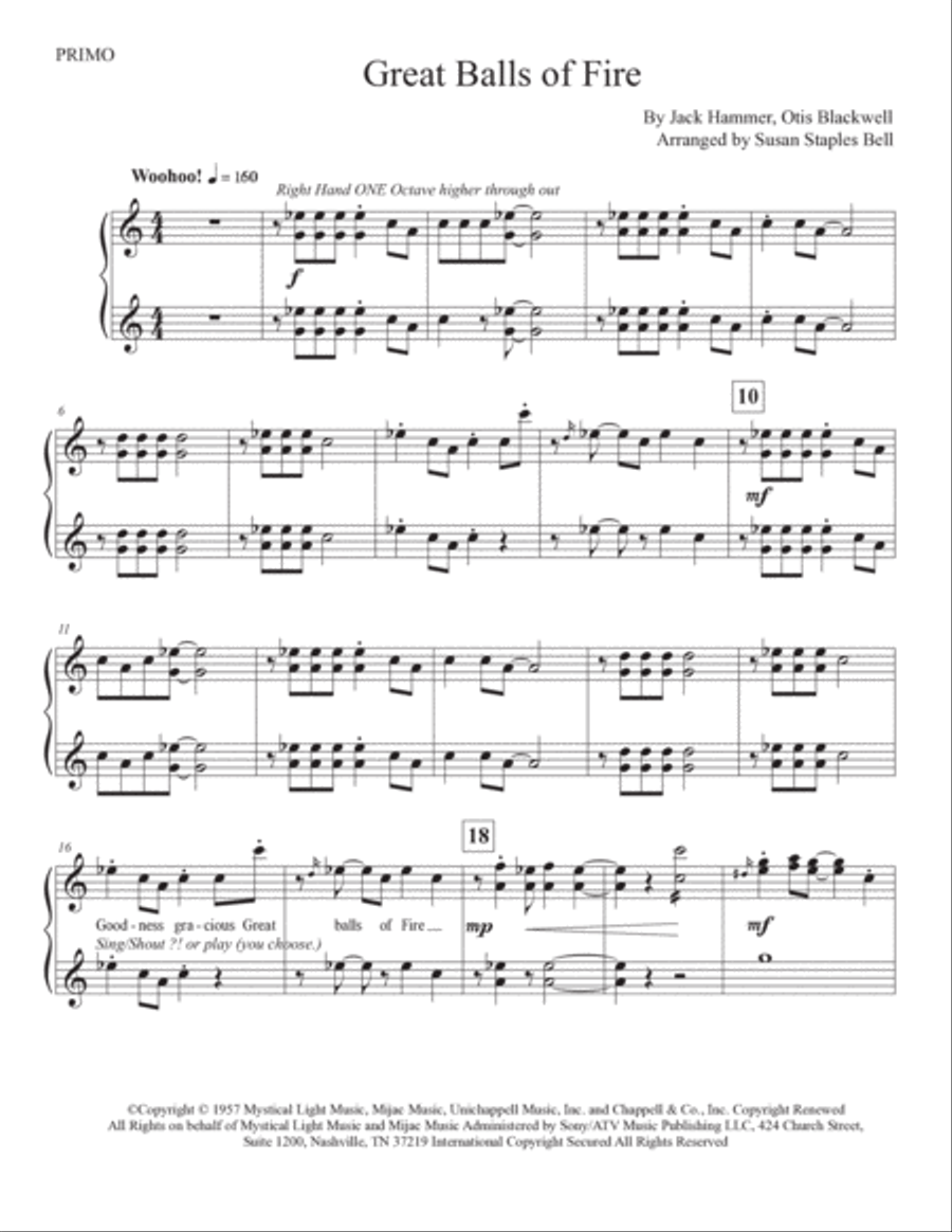 Great Balls Of Fire Piano Method scores gallery preview page 3