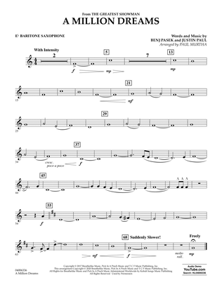 Book cover for A Million Dreams (from The Greatest Showman) (arr. Paul Murtha) - Eb Baritone Saxophone