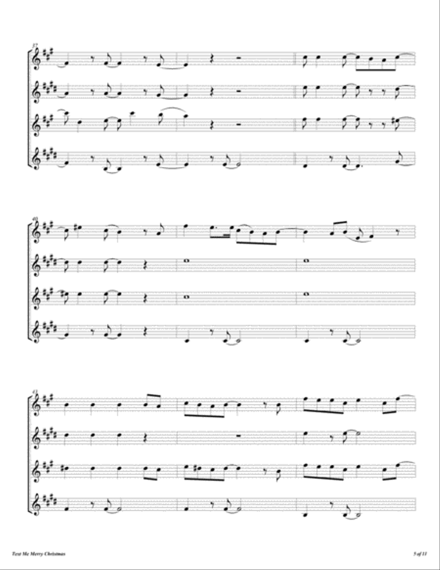 Text Me Merry Christmas Woodwind Quartet scores gallery preview page 6
