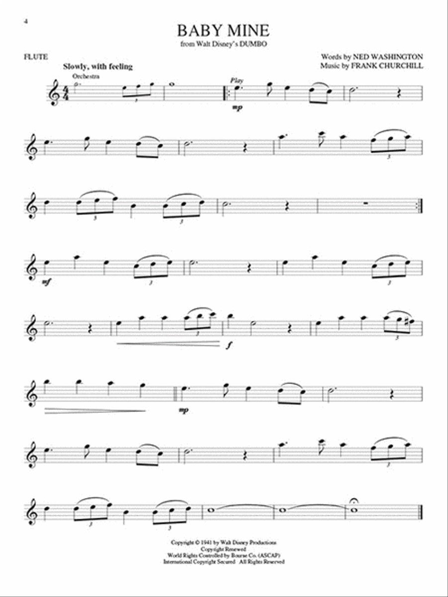 Disney Classics Flute Solo scores gallery preview page 3