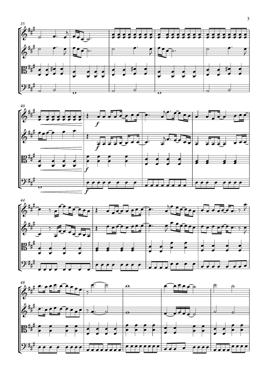 If I Had A Gun... String Quartet scores gallery preview page 3