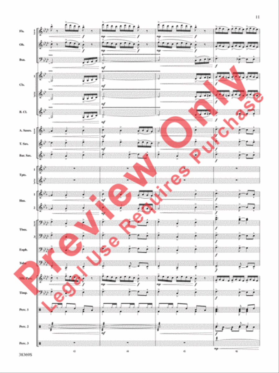 Man of La Mancha Concert Band scores gallery preview page 12