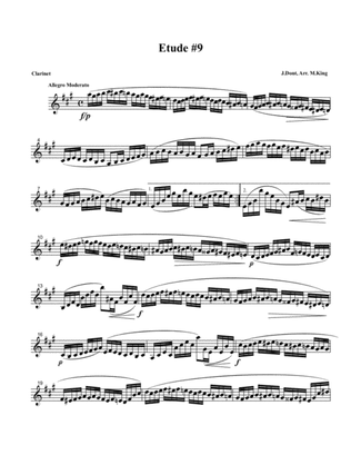 Clarinet Etude #9, Arr. Marten King
