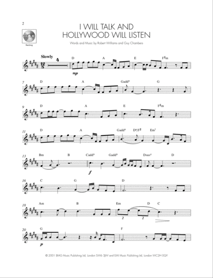 Robbie Williams -- Swing When You're Winning Alto Saxophone scores gallery preview page 2