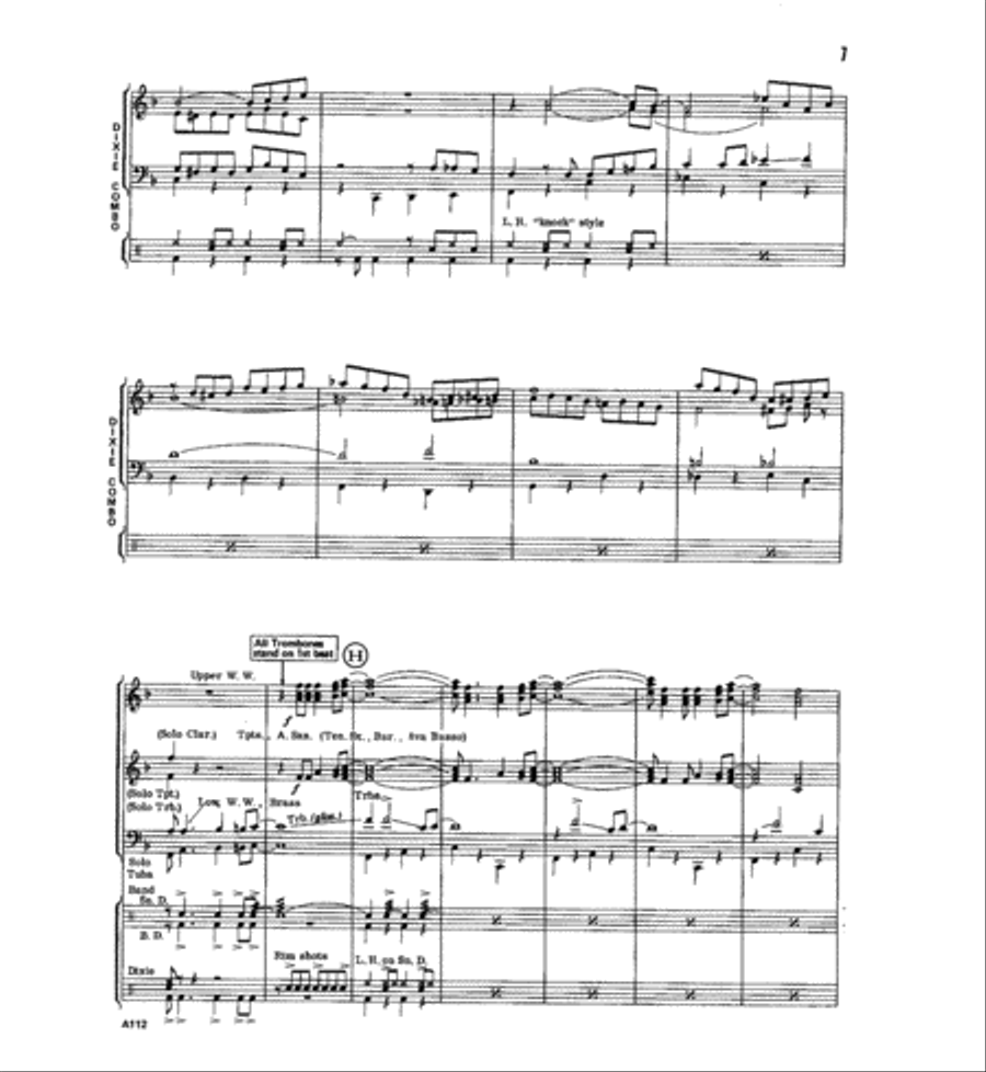 At A Dixieland Jazz Funeral Concert Band scores gallery preview page 8