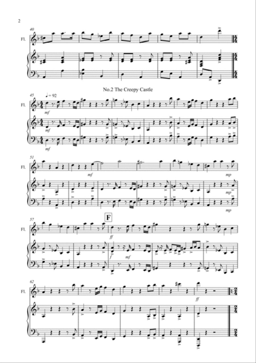 3 Halloween Pieces for Flute And Piano 3 Halloween Pieces for Flute And Piano Flute Solo scores gallery preview page 2