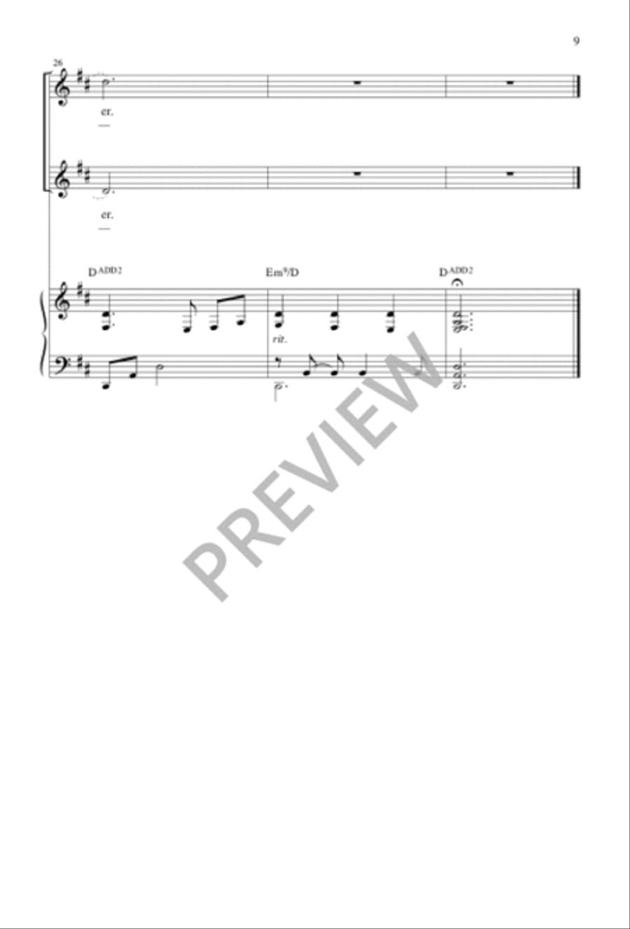 The King of Love My Shepherd Is / O Breathe on Me, O Breath of God 3-Part scores gallery preview page 10