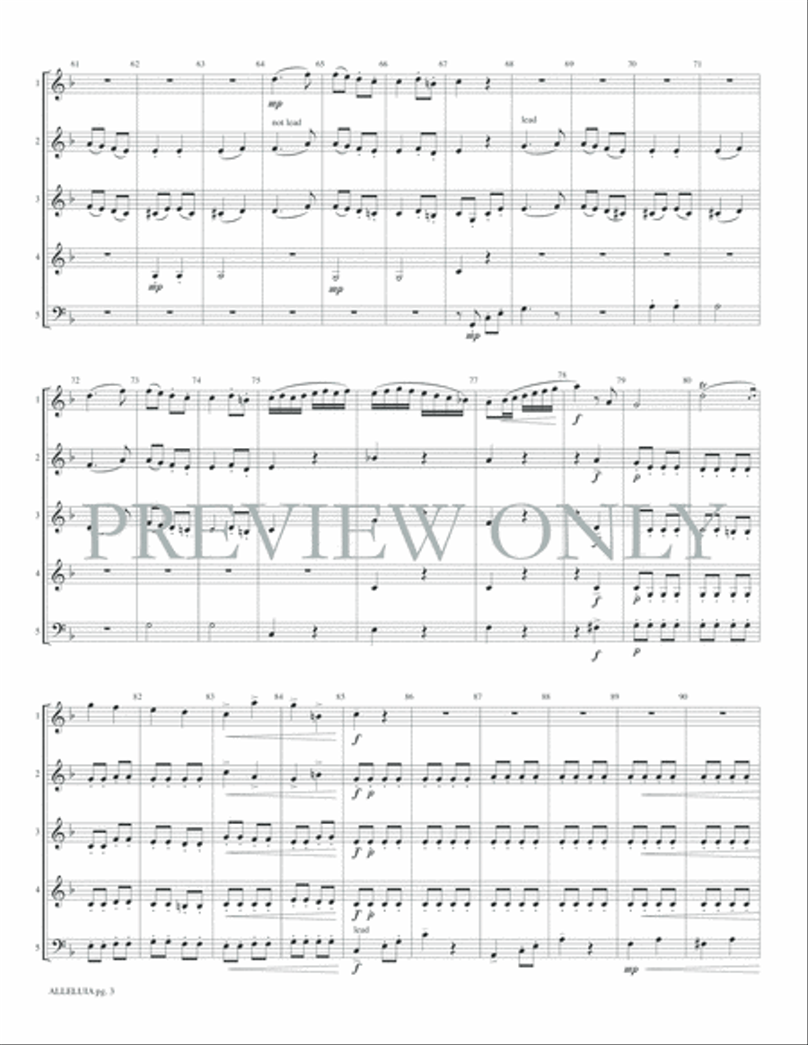Alleluia Woodwind Ensemble scores gallery preview page 5