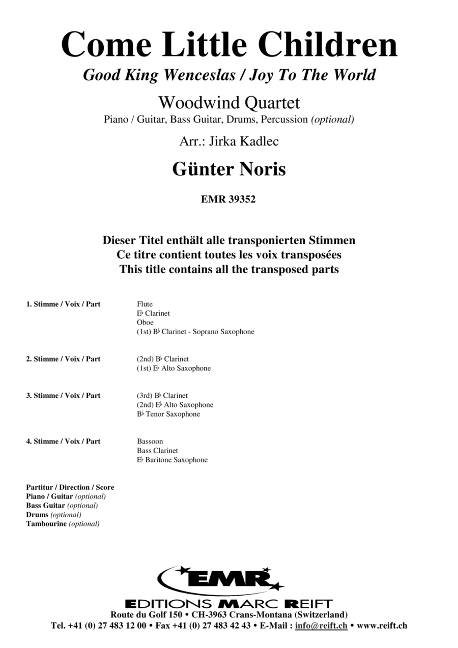 Come Little Children Come Little Children Woodwind Quartet scores gallery preview page 1