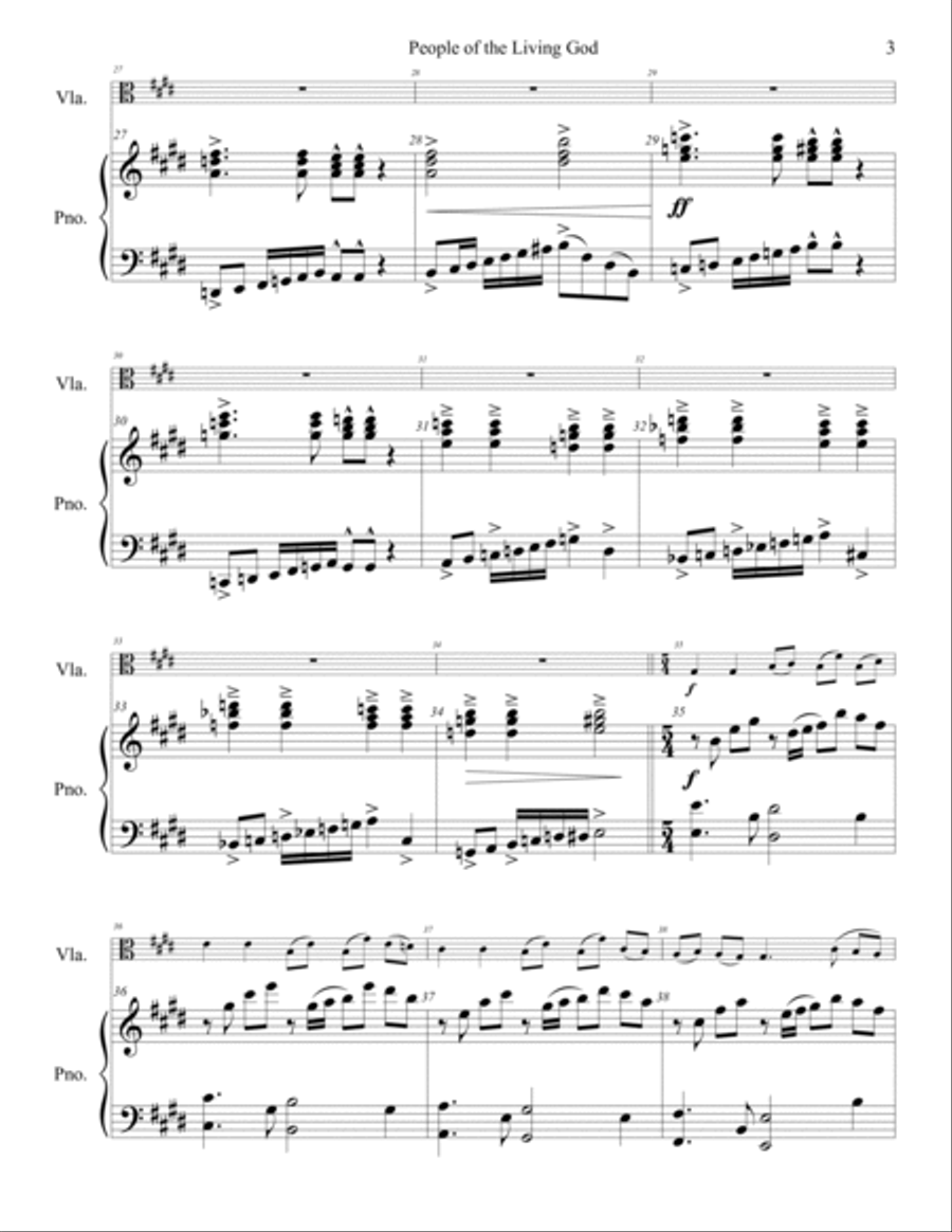 People of the Living God for Viola Viola scores gallery preview page 4