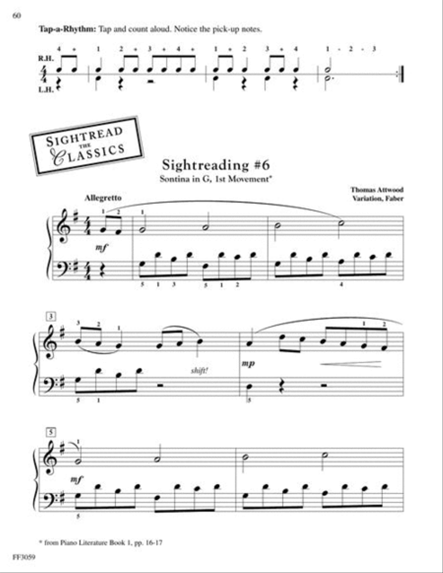 Piano Sightreading Book 1