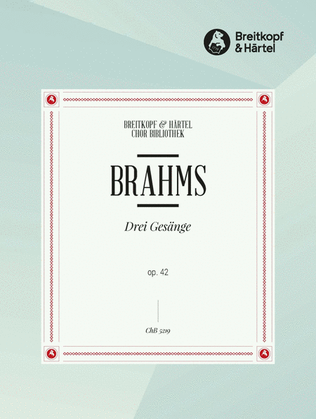Book cover for 3 Songs Op. 42