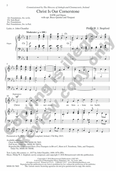 Christ Is Our Cornerstone (Choral Score) image number null