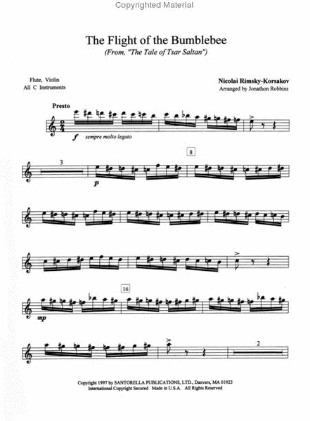 Flight of The Bumblebee for Flute and Piano