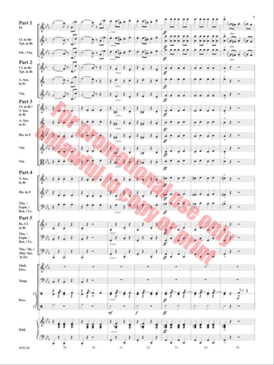 Radetzky March Concert Band scores gallery preview page 8