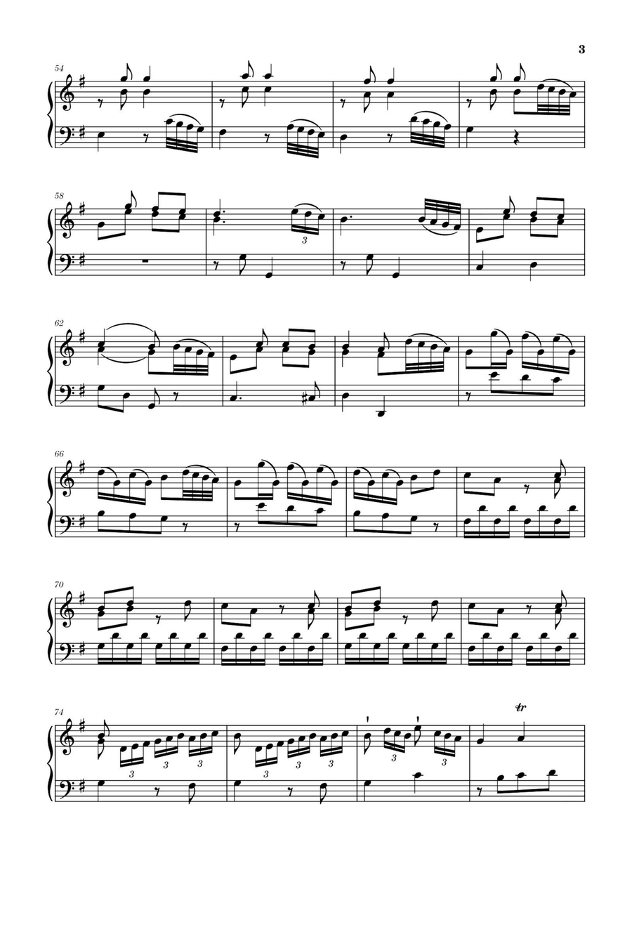 Sonata in G Major Hob. XVI G1 - Franz Joseph Haydn Piano Solo scores gallery preview page 3