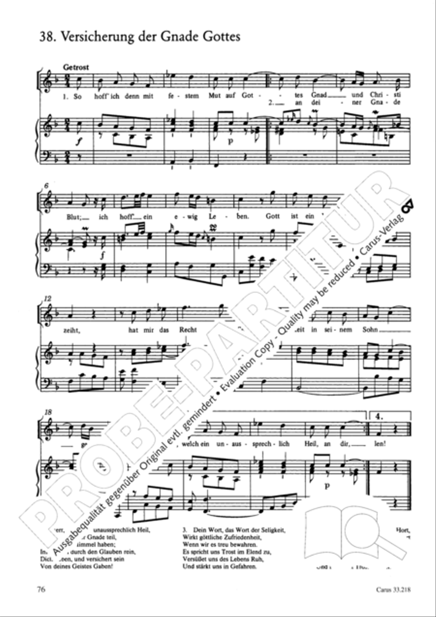 Geistliche Oden und Lieder (Gellert) Collection / Songbook scores gallery preview page 71