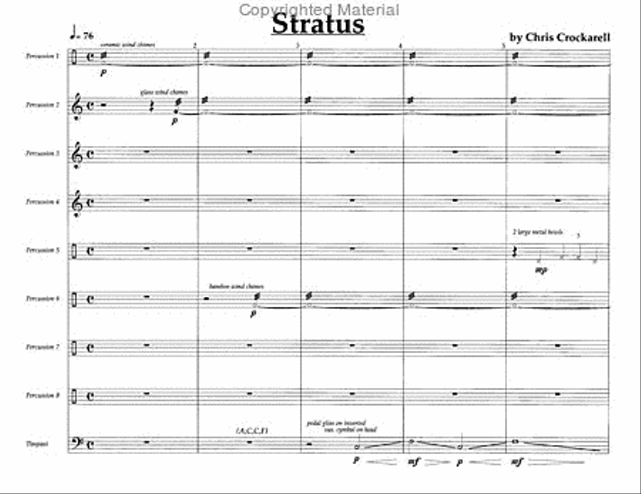 Stratus Stratus Percussion Ensemble scores gallery preview page 2