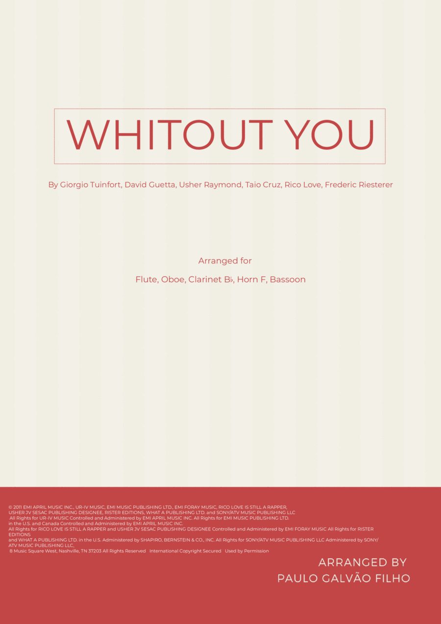 Without You Without You Woodwind Quintet scores gallery preview page 1