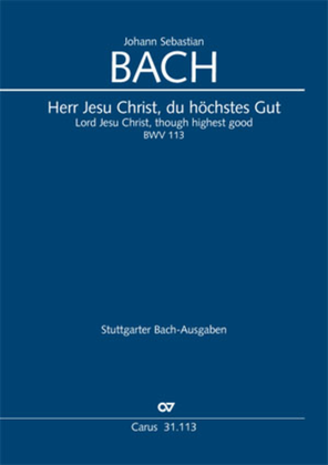 Book cover for Herr Jesu Christ, du hochstes Gut (Lord Jesus Christ, thou highest good)