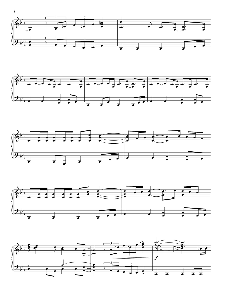 The Mandalorian (from Star Wars: The Mandalorian) Piano Solo scores gallery preview page 2
