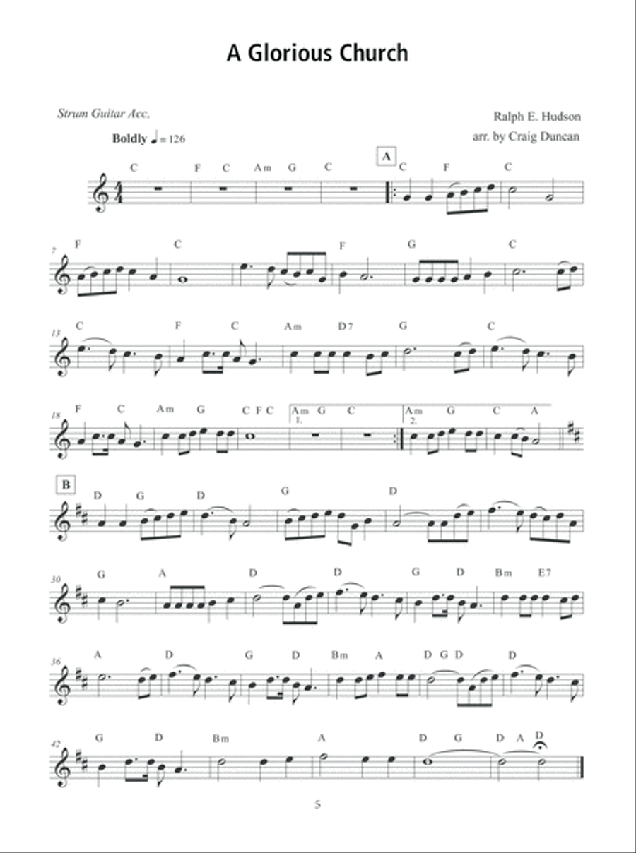 100 Gospel Songs and Hymns for Violin and Guitar Violin Solo scores gallery preview page 6