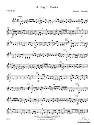 A Playful Polka: 3rd Violin (Viola [TC])