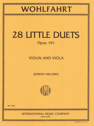 Book cover for 28 Easy Duets (1St Position) Opus 191