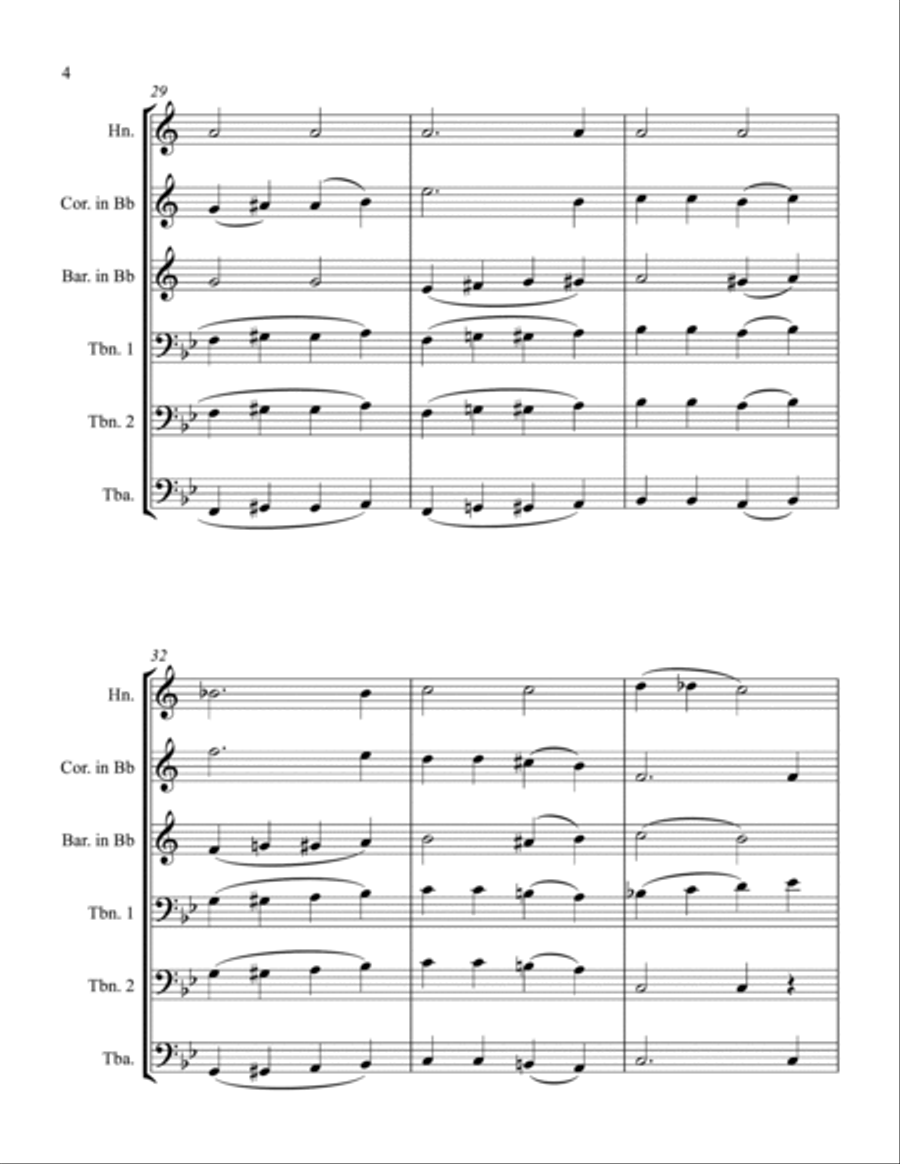 Themes from Romeo & Juliet for Brass Ensemble Brass Ensemble scores gallery preview page 4