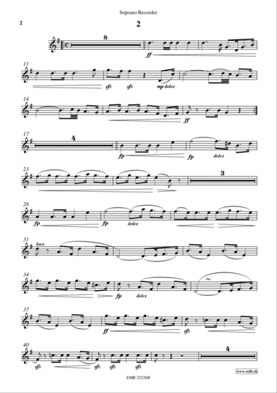 2 Marches Soprano Recorder scores gallery preview page 3